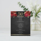 Red Roses 50th Birthday Celebration Menu (スタンド正面)