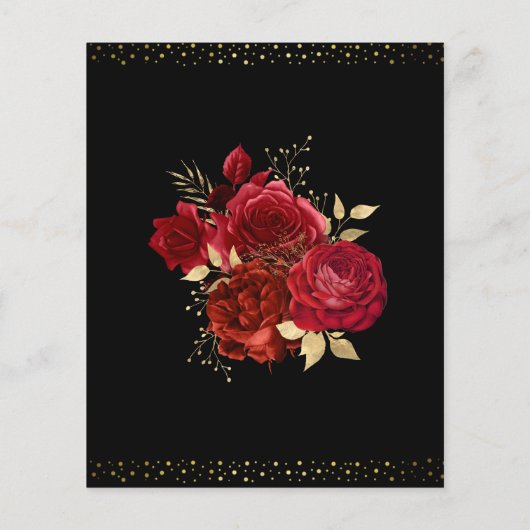 Red Roses 50th Birthday Celebration Menu (裏面)