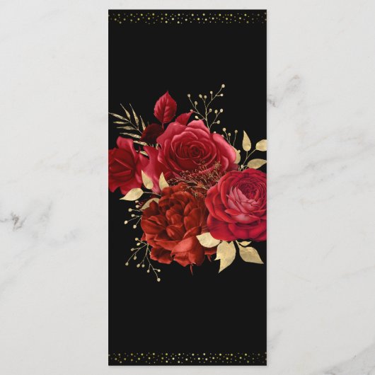 Red Roses 50th Birthday Celebration Menu メニュー (裏面)