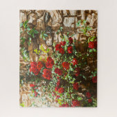 Red Roses Against a Stone Wall ジグソーパズル (縦)