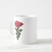 Red Roses and Leaves コーヒーマグカップ (正面左)