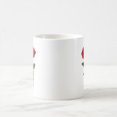 Red Roses and Leaves コーヒーマグカップ (中央)