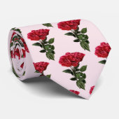 Red Roses and Leaves ネクタイ (ロール)