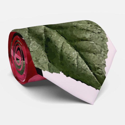 Red Roses and Leaves ネクタイ (ロール)