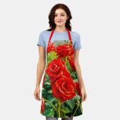 Red Roses Apron エプロン (着用した状態)