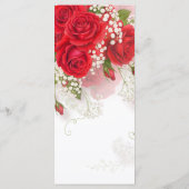 Red Roses & Babys Breath Elegant Floral Wedding  メニュー (裏面)