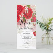 Red Roses & Babys Breath Elegant Floral Wedding  メニュー (スタンド正面)