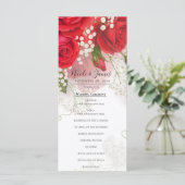Red Roses & Babys Breath Elegant Floral Wedding  メニュー (スタンド正面)