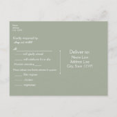 Red Roses & Baby's Breath on Wood RSVP インビテーションポストカード (裏面)