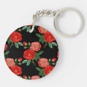 Red Roses, Black Background, キーホルダー (裏面)