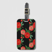 Red Roses, Black Background, ラゲッジタグ (正面縦)