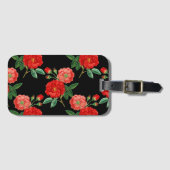 Red Roses, Black Background, ラゲッジタグ (正面横)