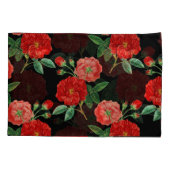 Red Roses, Black Background, 枕カバー (裏面)
