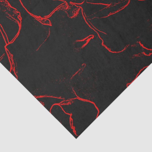 Red Roses Black Background 薄葉紙 (詳細)