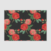 Red Roses, Black Background, 薄葉紙 (正面)