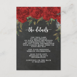 red roses bohoの結婚詳細情報カード エンクロージャーカード