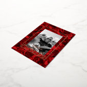 Red Roses Bouquets Happy Mother's Dayの写真実在 箔シーズンポストカード (回転した状態)