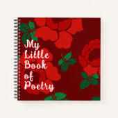 Red Roses Custom Title Spiral Bound ノートブック (正面)