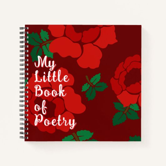 Red Roses Custom Title Spiral Bound ノートブック (正面)