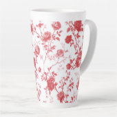 Red Roses Floral カフェラテマグ (右アングル)