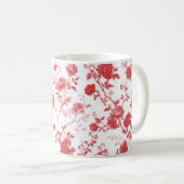 Red Roses Floral コーヒーマグカップ (正面右)