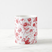 Red Roses Floral コーヒーマグカップ (中央)