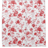 Red Roses Floral  シャワーカーテン (正面)