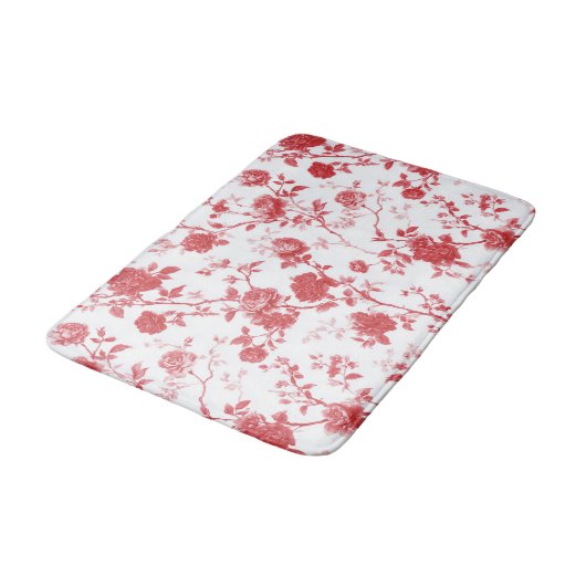 Red Roses Floral  バスマット (アングル)