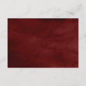 Red Roses Floral Navy Blue Wedding Details エンクロージャーカード (裏面)