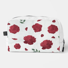 Red Roses Floral Print Cut Sew Bag ドップキット