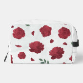 Red Roses Floral Print Cut Sew Bag ドップキット (裏面)