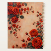 Red Roses Floral Spiral-bound Botanical Print プランナー手帳 (裏面)
