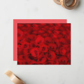 Red Roses Flower Art Bouquet Note Card Set ノートカード (正面/裏面インサイチュ)