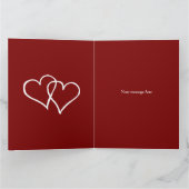 Red roses flower bouquet romantic Birthday card カード (内部)