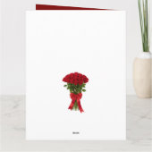 Red roses flower bouquet romantic Birthday card カード (裏面)