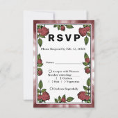 Red Roses FrameイメージRed Clouds 結婚 RSVP & Menu (正面)