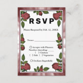 Red Roses FrameイメージRed Clouds 結婚 RSVP & Menu (正面)