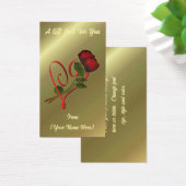 Red Roses Heart Personalized Gift Card Tag (デスク)
