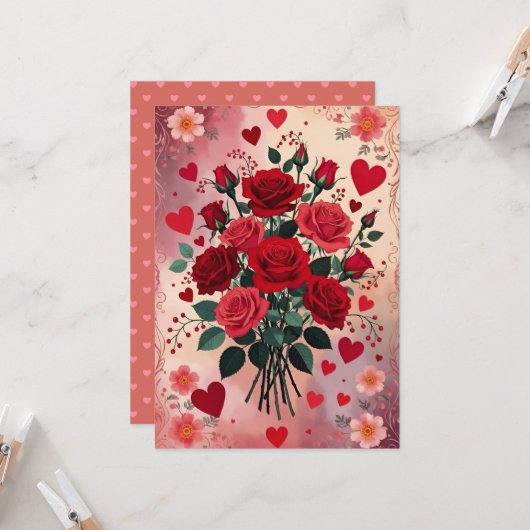 Red Roses, I Love You, カード (正面/裏面インサイチュ)