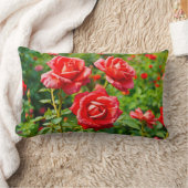 Red Roses Lumbar Pillow ランバークッション (ブランケット)