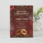 Red Roses Masque Pearls Sweet 16   招待状 (スタンド正面)