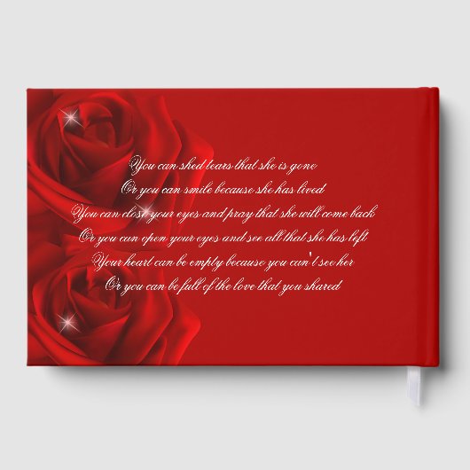 Red Roses Memorial Guest Book ゲストブック (裏面)