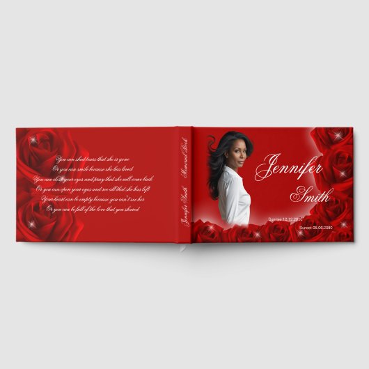 Red Roses Memorial Guest Book ゲストブック (全面)