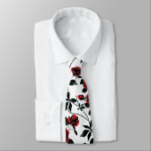 Red roses . neck tie ネクタイ (タイ)