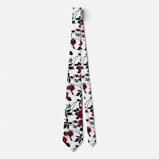 Red roses . neck tie ネクタイ (正面)