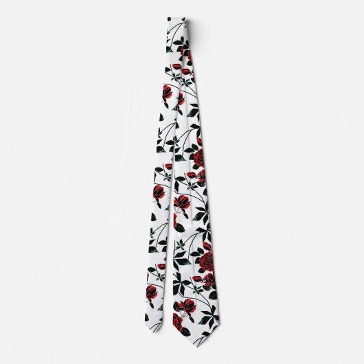 Red roses . neck tie ネクタイ (裏面)