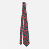 Red roses neck tie ネクタイ (裏面)