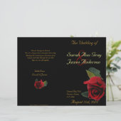 Red Roses on black wedding program (スタンド正面)