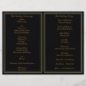 Red Roses on black wedding program (裏面)