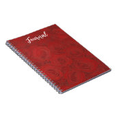 Red Roses on Journal Notebook ノートブック (右側)